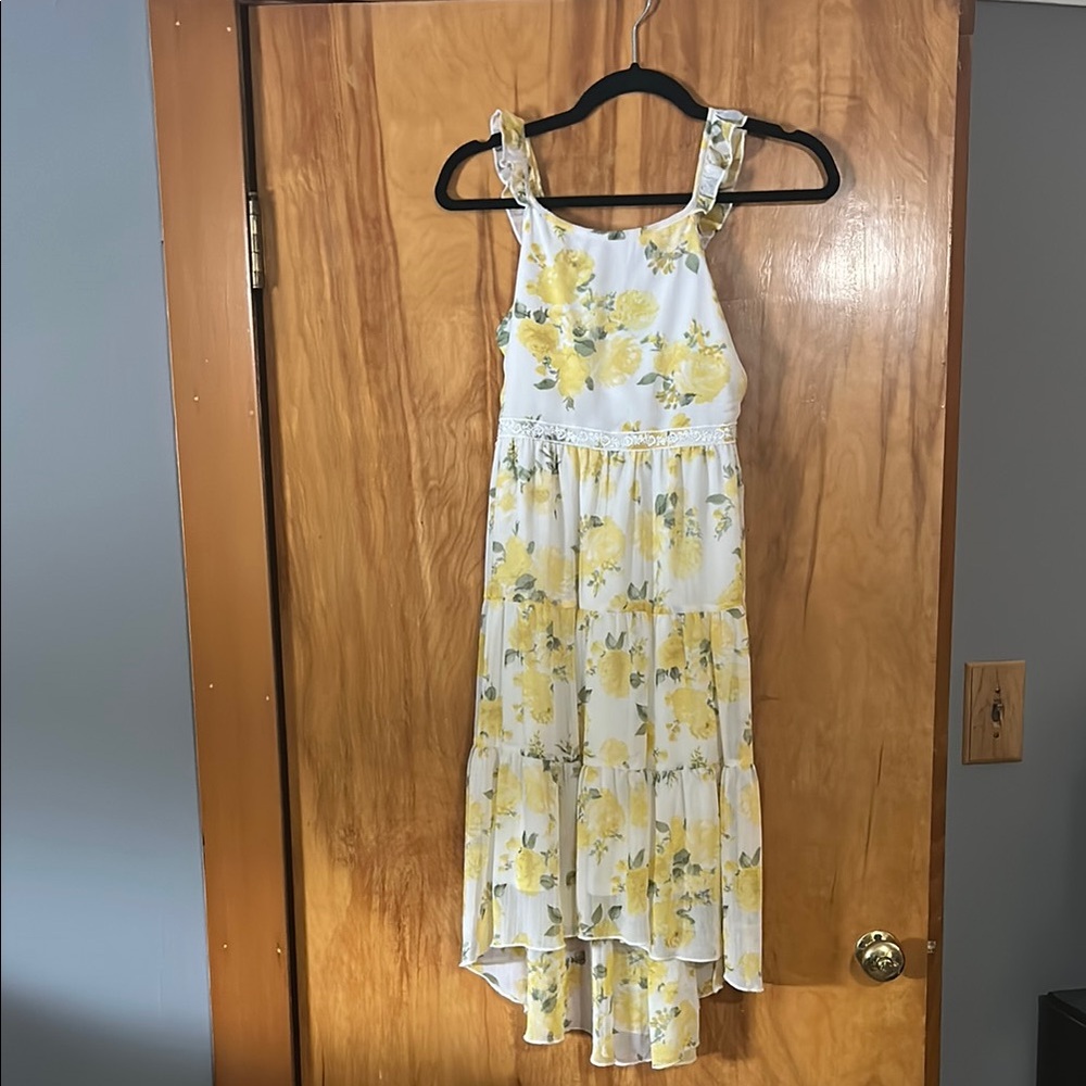 Floral Yellow and White Sundress